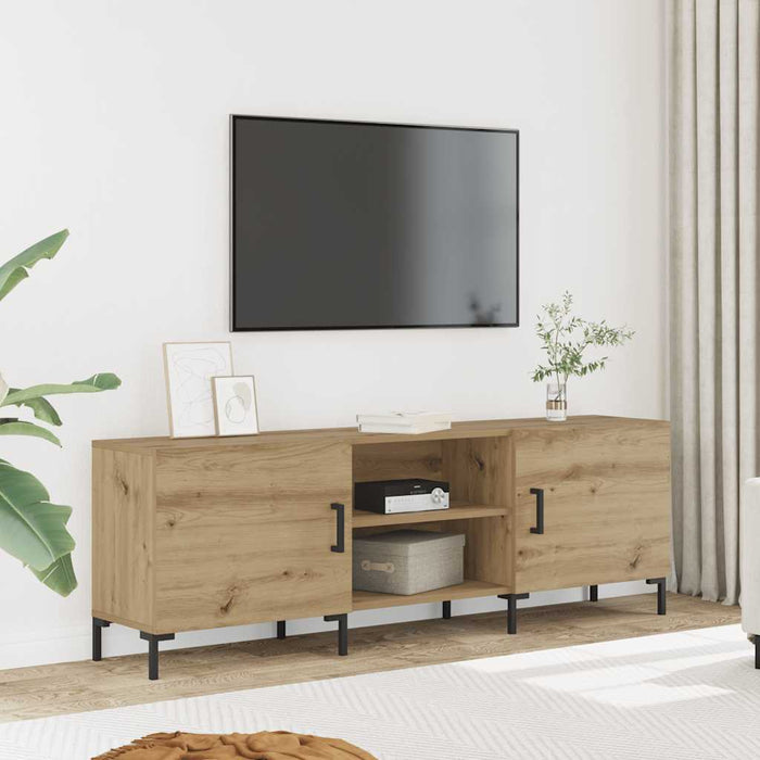Dulap TV, stejar artizanal, 150x30x50 cm, lemn prelucrat - WALTI WALTI