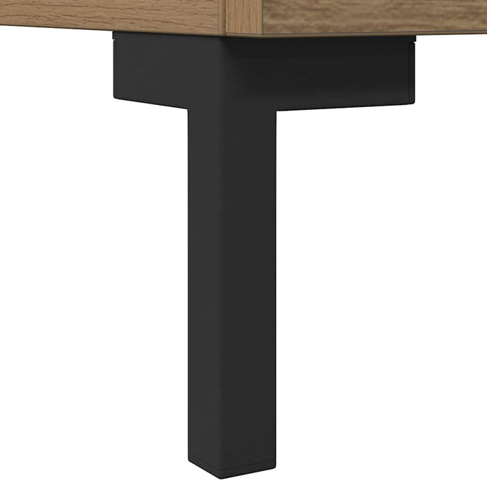 Dulap TV, stejar artizanal, 150x30x50 cm, lemn prelucrat - WALTI WALTI