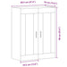 Dulap montat pe perete lemn vechi 69,5x34x90 cm - WALTI WALTI