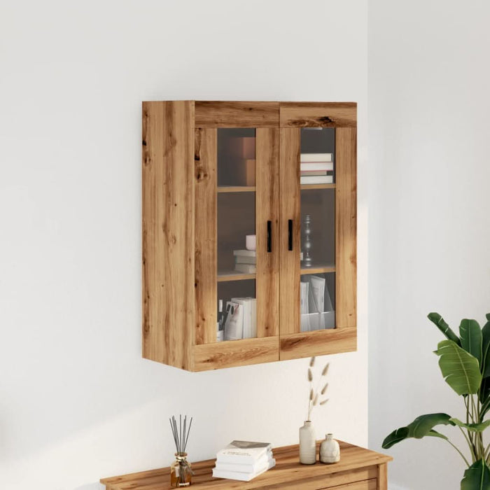 Dulap montat pe perete, stejar artizanal, 69,5x34x90 cm - WALTI WALTI
