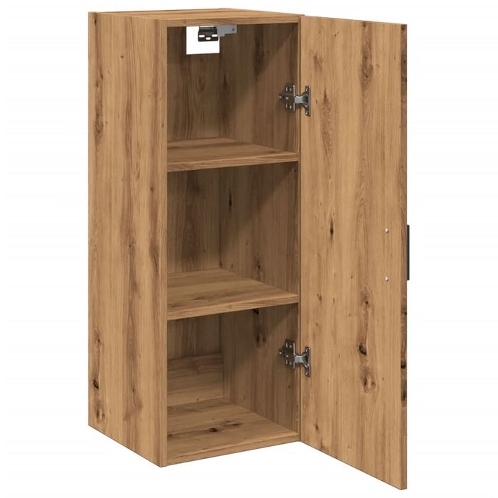 Dulap pe perete stejar artizanal, 34,5x34x90 cm, lemn prelucrat - WALTI WALTI