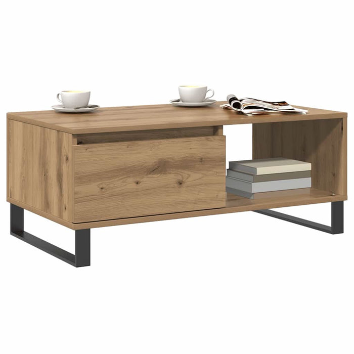 Măsuță cafea, stejar artizanal, 90x50x36,5 cm, lemn prelucrat - WALTI WALTI