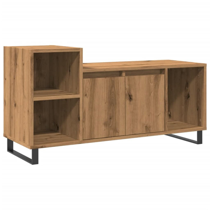 Comodă TV, stejar artizanal, 100x35x55 cm, lemn prelucrat - WALTI WALTI