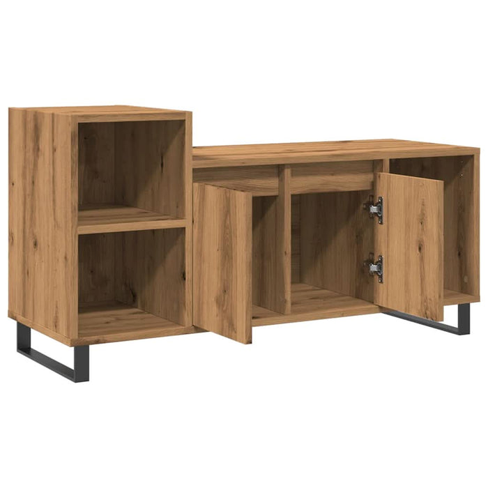 Comodă TV, stejar artizanal, 100x35x55 cm, lemn prelucrat - WALTI WALTI
