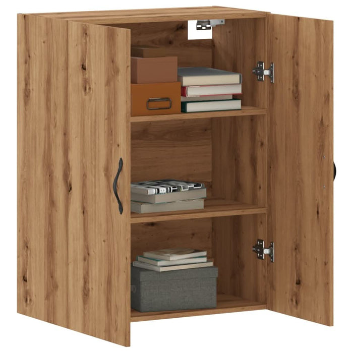 Dulap pe perete stejar artizanal, 69,5x34x90 cm, lemn prelucrat - WALTI WALTI