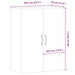 Dulap pe perete stejar artizanal, 69,5x34x90 cm, lemn prelucrat - WALTI WALTI