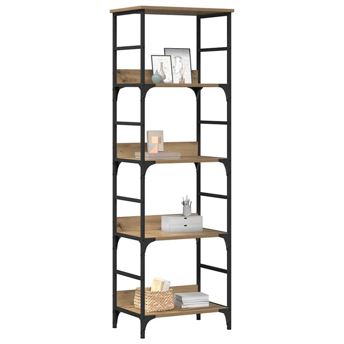 Bibliotecă, stejar artizanal, 50x33x153 cm, lemn prelucrat - WALTI WALTI