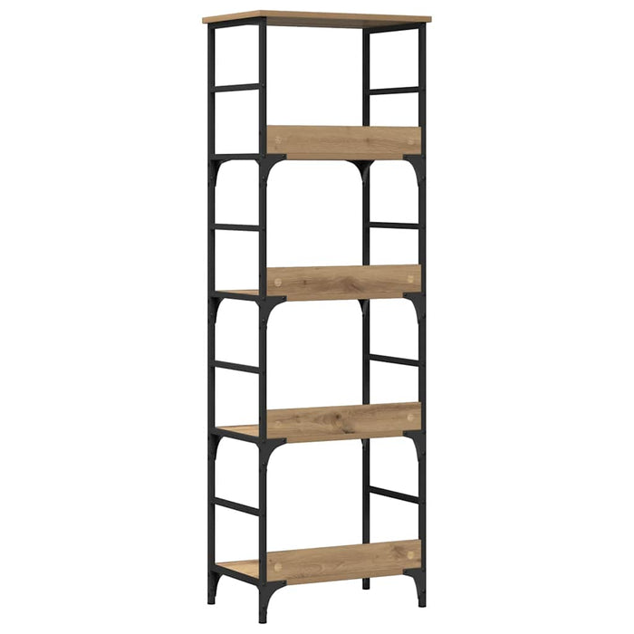 Bibliotecă, stejar artizanal, 50x33x153 cm, lemn prelucrat - WALTI WALTI
