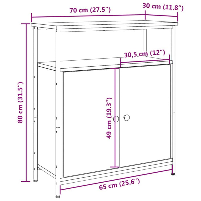 Servantă, lemn vechi, 70x30x80 cm, lemn prelucrat - WALTI WALTI