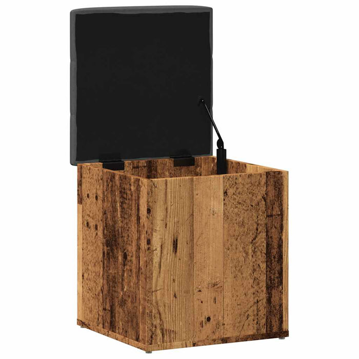 Bancă de depozitare din lemn vechi 42x42x45 cm lemn prelucrat - WALTI WALTI