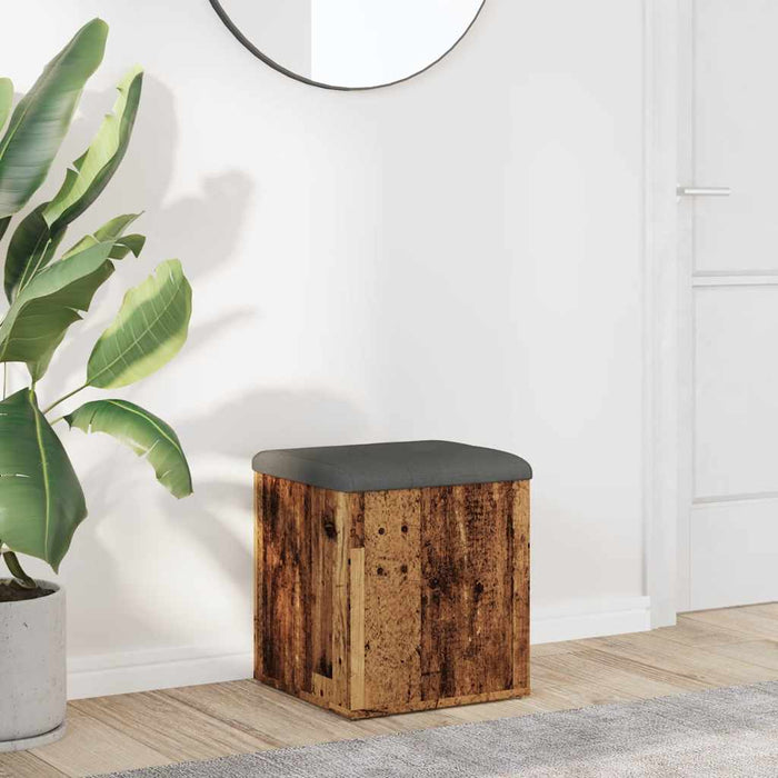 Bancă de depozitare din lemn vechi 42x42x45 cm lemn prelucrat - WALTI WALTI