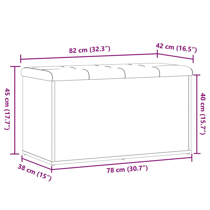 Bancă de depozitare,lemn vechi, 82x42x45 cm, lemn prelucrat WALTI