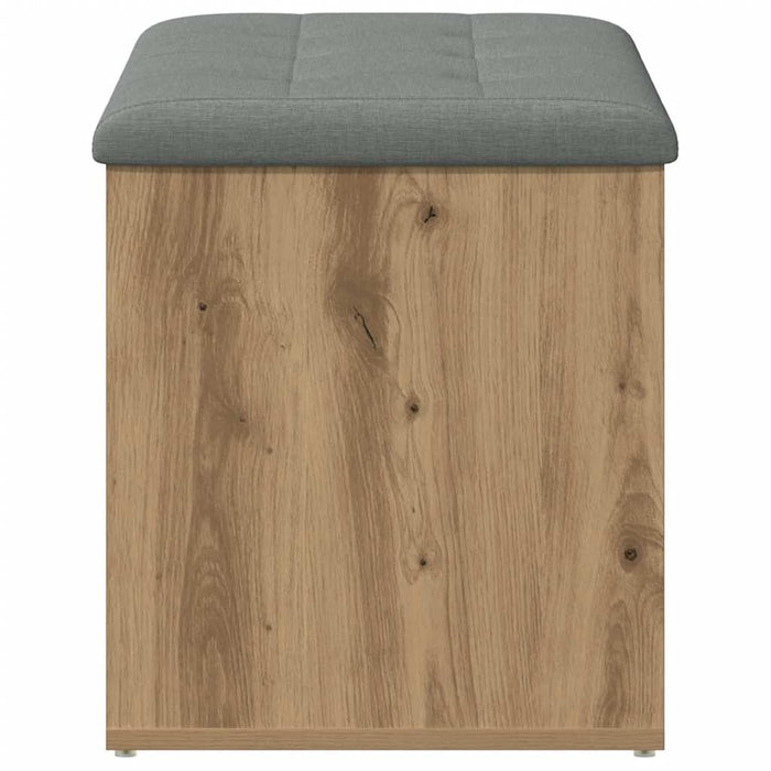Bancă de depozitare, stejar artizanal, 82x42x45 cm, lemn stratificat - WALTI WALTI