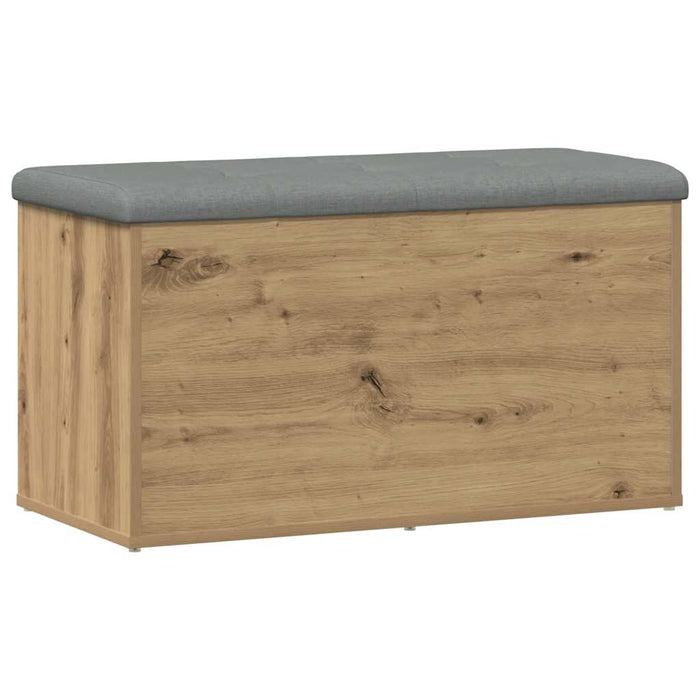 Bancă de depozitare, stejar artizanal, 82x42x45 cm, lemn stratificat - WALTI WALTI