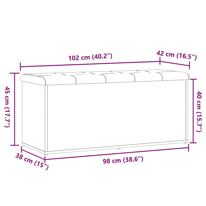 Bancă de depozitare,lemn vechi, 102x42x45 cm, lemn prelucrat WALTI