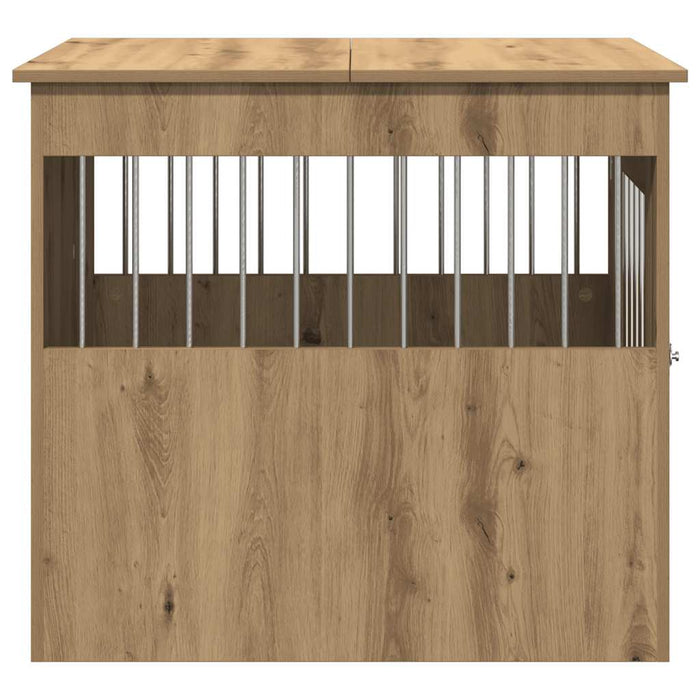 Ladă pentru câini, Stejar artizanal 64,5x80x71 cm lemn compozit - WALTI WALTI