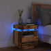 Noptieră cu lumini LED, lemn vechi, 40x39x48,5 cm - WALTI WALTI