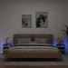 Noptiere cu lumini LED, 2 buc., lemn vechi, 40x39x48,5 cm - WALTI WALTI