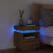 Noptieră cu lumini LED, stejar artizanal, 40x39x48,5 cm - WALTI WALTI