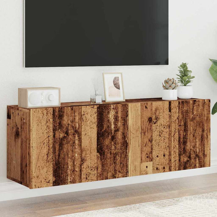 Comodă TV de perete, 2 buc. lemn vechi, 60x30x41 cm - WALTI WALTI