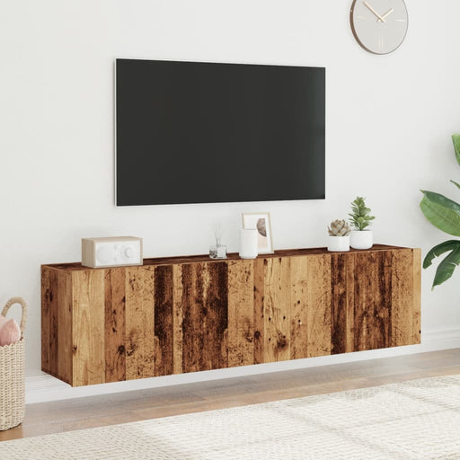 Comodă TV de perete, 2 buc. lemn vechi, 80x30x41 cm - WALTI WALTI
