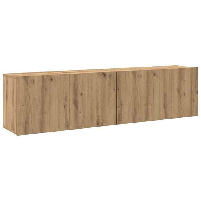 Comodă TV de perete, 2 buc. stejar artizanal, 80x30x41 cm - WALTI WALTI