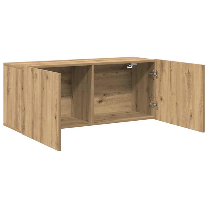 Comodă TV de perete, Stejar artizanal, 100x30x41 cm - WALTI WALTI