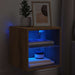 Comodă TV de perete cu lumini LED Stejar artizanal 30x28,5x30cm - WALTI WALTI