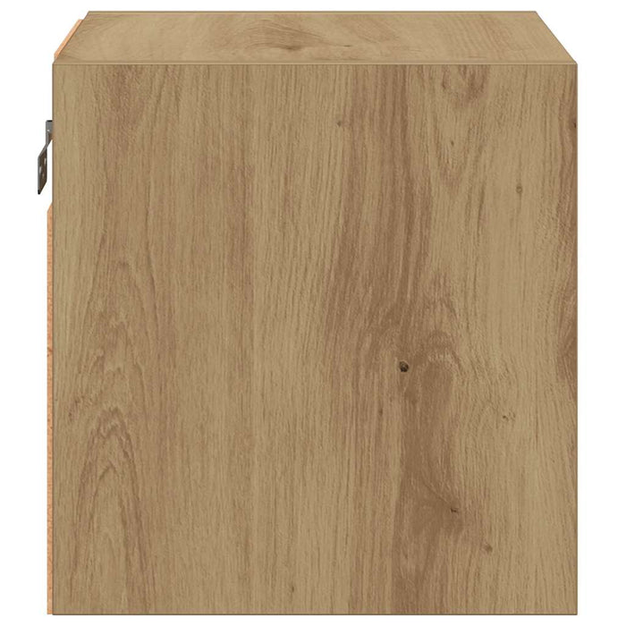 Comodă TV de perete cu lumini LED Stejar artizanal 30x28,5x30cm - WALTI WALTI