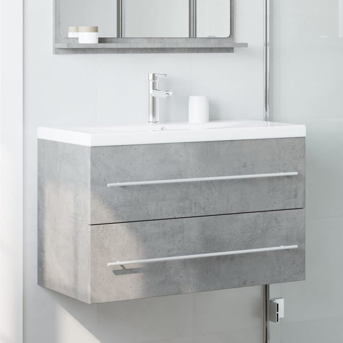 Dulap de chiuvetă gri beton 80x38,5x48 cm lemn prelucrat WALTI