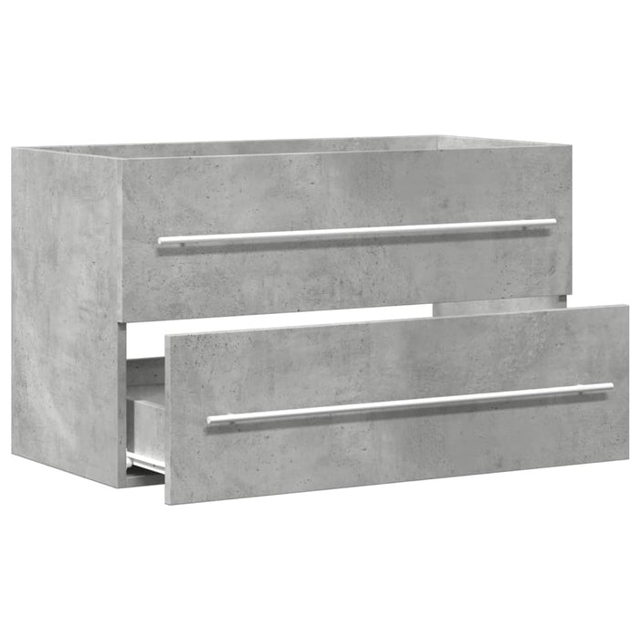 Dulap de chiuvetă gri beton 80x38,5x48 cm lemn prelucrat WALTI