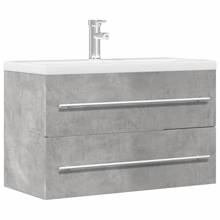 Dulap de chiuvetă gri beton 80x38,5x48 cm lemn prelucrat WALTI