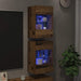 Comode de perete cu lumini LED pentru TV 2 buc. lemn vechi 40x30x60,5 cm - WALTI WALTI