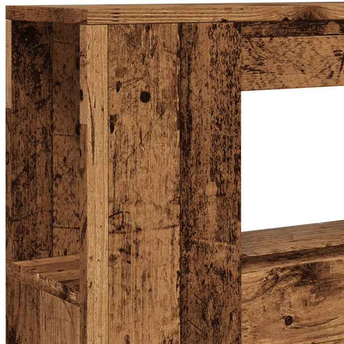 Tăblie pat cu LED lemn vechi 100x18,5x103,5 cm lemn prelucrat - WALTI WALTI