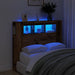 Tăblie pat cu LED lemn vechi 120x18,5x103,5 cm lemn prelucrat - WALTI WALTI
