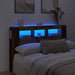 Tăblie pat cu LED lemn vechi 160x18,5x103,5 cm lemn prelucrat - WALTI WALTI