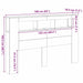 Tăblie de pat cu LED, stejar artizanal, 160x18,5x103,5 cm, lemn - WALTI WALTI