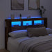 Tăblie pat cu LED lemn vechi 180x18,5x103,5 cm lemn prelucrat - WALTI WALTI
