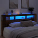Tăblie pat cu LED lemn vechi 220x18,5x103,5 cm lemn prelucrat - WALTI WALTI