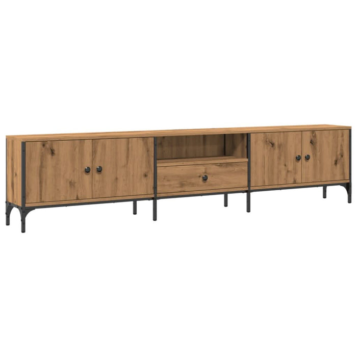 Dulap TV cu sertar stejar artizanal 200x25x44 cm lemn prelucrat - WALTI WALTI
