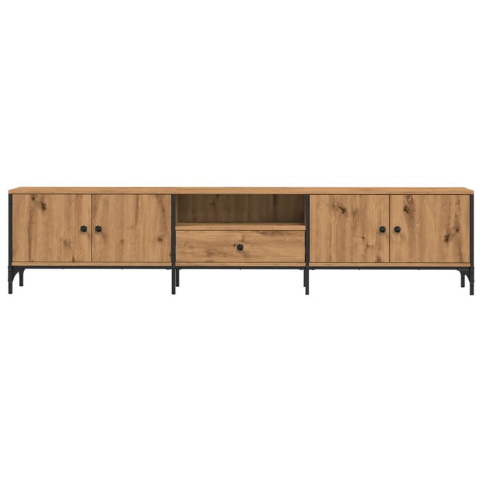Dulap TV cu sertar stejar artizanal 200x25x44 cm lemn prelucrat - WALTI WALTI