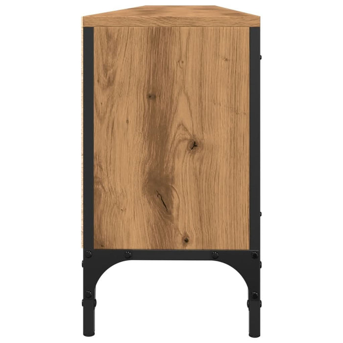 Dulap TV cu sertar stejar artizanal 200x25x44 cm lemn prelucrat - WALTI WALTI