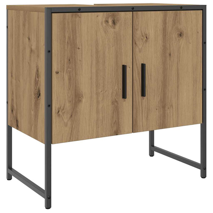 Dulap chiuvetă baie, stejar artizanal 65x33x60cm lemn prelucrat - WALTI WALTI