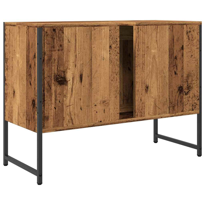 Dulap chiuvetă baie, lemn vechi, 80x33x60 cm, lemn prelucrat - WALTI WALTI