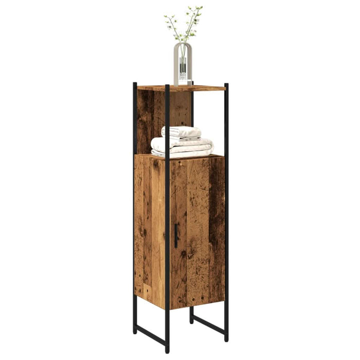 Dulap pentru baie, lemn vechi, 33x33x120,5 cm, lemn prelucrat - WALTI WALTI