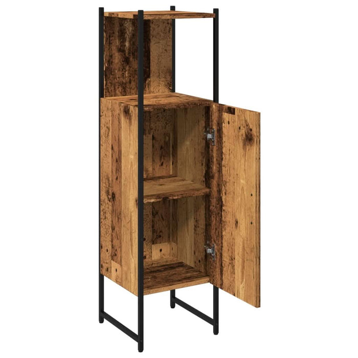 Dulap pentru baie, lemn vechi, 33x33x120,5 cm, lemn prelucrat - WALTI WALTI