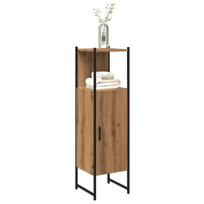 Dulap de baie, stejar artizanal, 33x33x120,5 cm, lemn prelucrat - WALTI WALTI