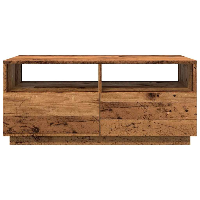 Măsuță de cafea cu lumini LED, lemn vechi, 90x49x40 cm WALTI