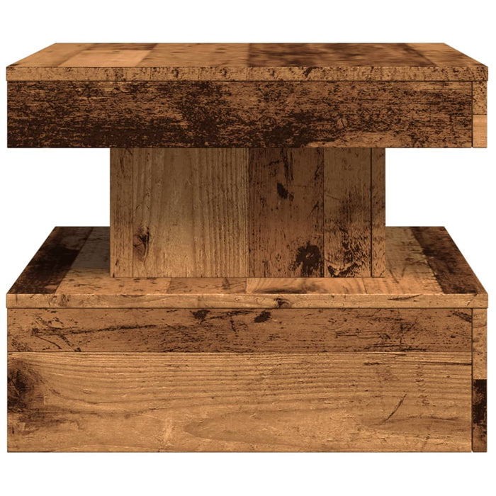 Măsuță de cafea cu lumini LED, lemn vechi, 50x50x40 cm - WALTI WALTI