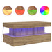 Măsuță de cafea cu lumini LED, stejar artizanal, 90x50x40 cm - WALTI WALTI